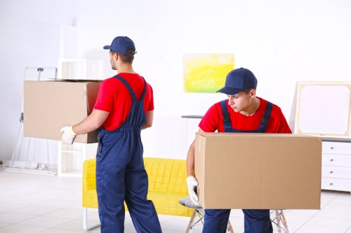 House removalists preparing for a Paddington home move on a narrow suburban street