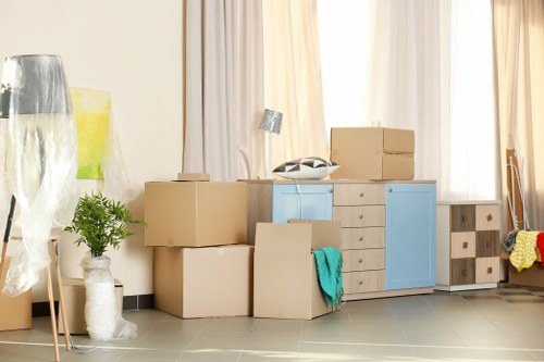 Moving team preparing a residential move in Paddington
