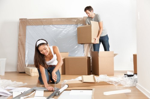 Office relocation planning in Paddington with moving team and office equipment