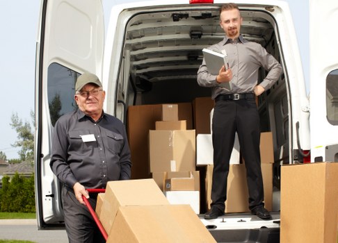 Removal team planning a move in Paddington near residential apartments