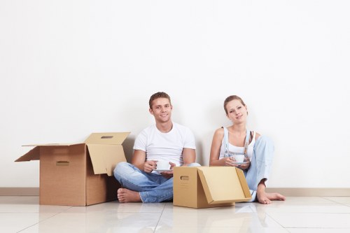 Staff handling items carefully during a professional relocation