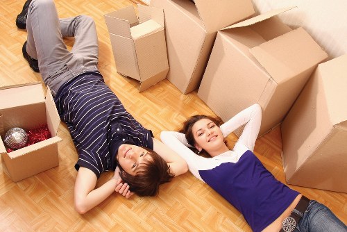 Furniture being moved from a flat in Paddington