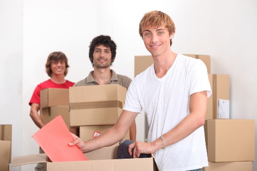 Moving crew navigating a flat or townhouse removal in Paddington